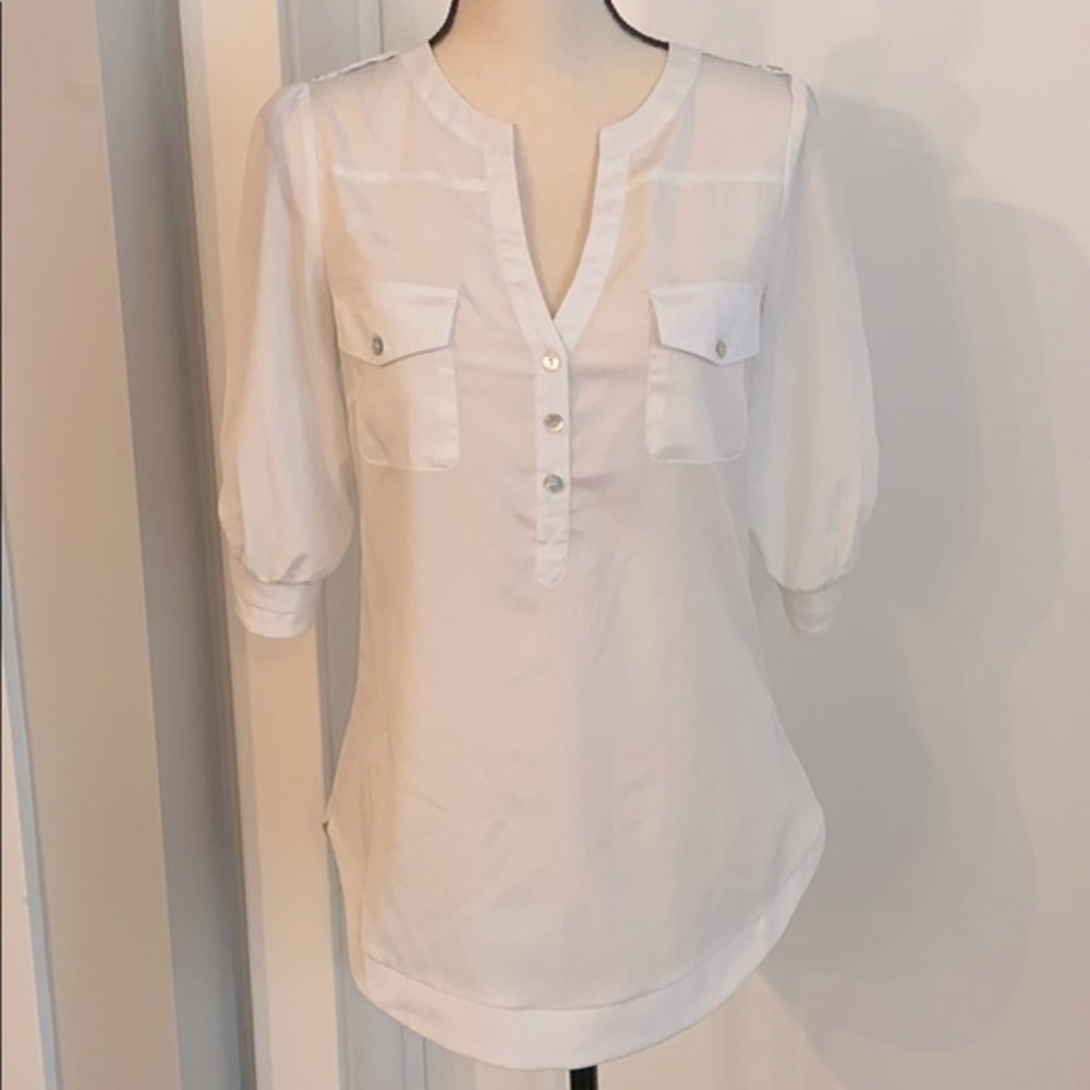 Shimmery White Blouse